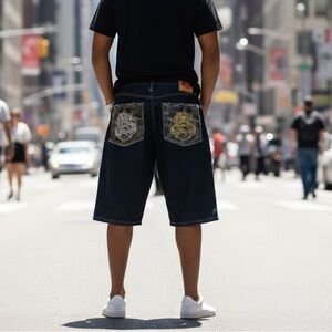 VINTAGE RMC Martin Ksohoh Lot 1001 Dragon Embroidered Shorts